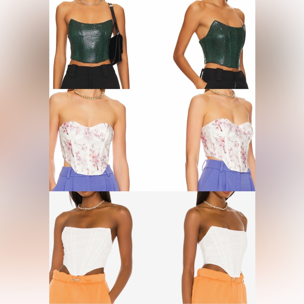 superdown Dark Green Croc-Embossed Mini Skirt